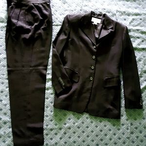 Black silk suit and trousers